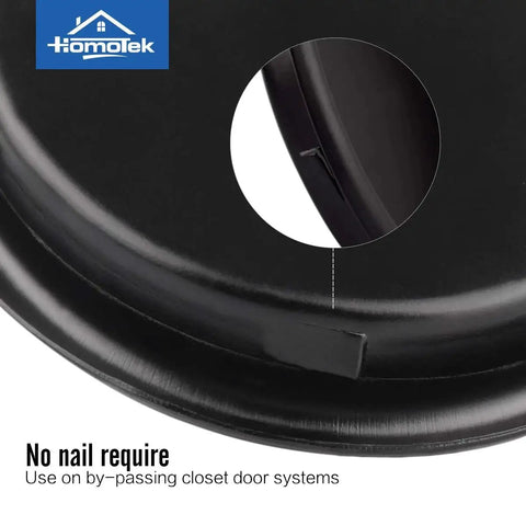 Four Pack Black Closet Door Finger Pulls With Easy Snap In Installation For Bypass Sliding Doors Fits Five Sixteenth Inch Depth And Two One Sixteenth Inch Opening Hole close-up view
