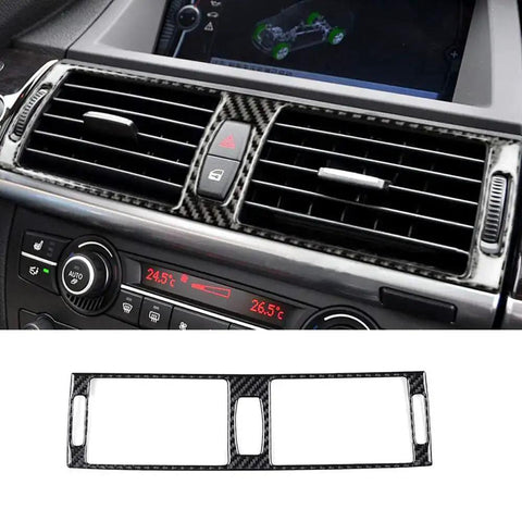 Dope Carbon Fiber Console Trim Kit With GPS Navigation And Air Vent Frame Cover For BMW X5 E70 2008 2013 And X6 E71 2009 2014
