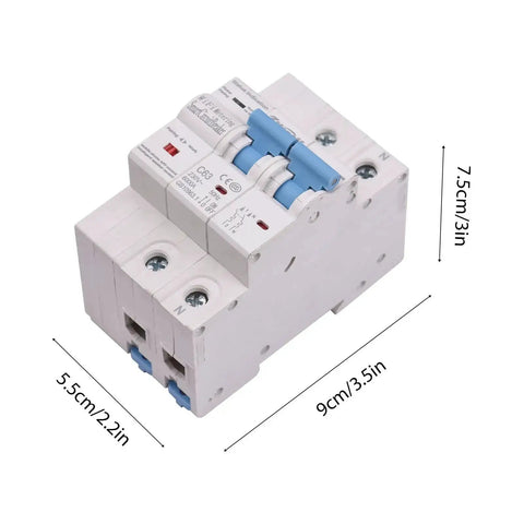 Two Pole WiFi Smart Circuit Breaker for Home Use 100A 220V Energy Monitor Switch with App Remote Control TY App Compatible