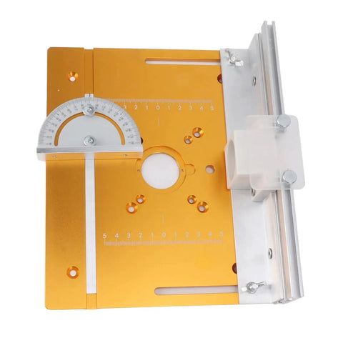 Aluminum Router Table Insert Plate With Flip Plate For Woodworking Benches High Precision Machining And Multiple Cutting Functions Includes Screws Easy Swapping Durable Router Table Accessory