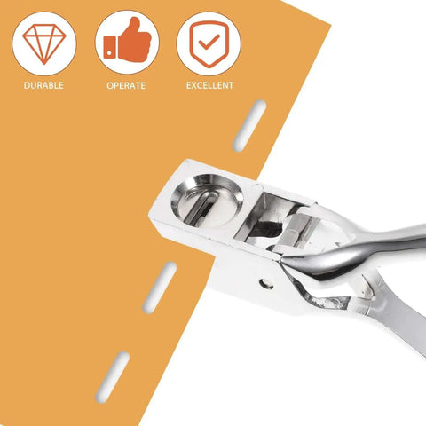 Go To Portable Manual Oval Hole Puncher For Home And Office Use Single Hole Punch With 8 Sheet Capacity In Silver Metal cutting paper