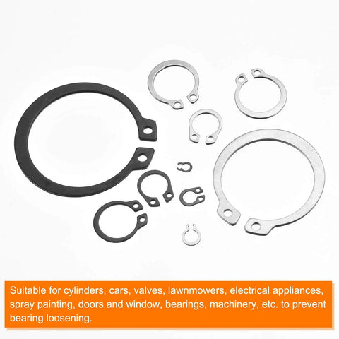 10 Pack 35.2mm External Retaining Rings 304 Stainless Steel Circlips Snap Rings for Valves and Electrical Appliances
