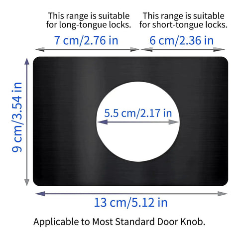Door Lock Repair Plate Kit Reinforcement Fixing Plate For Knob Lever And Deadbolt Filler Cover dimensions diagram