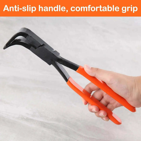 10 Inch Hand Seamer Workhorse For Sheet Metal Bending And Flattening With 90 Degree Jaws And Durable PVC Handle in hand