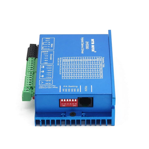 RATTMMOTOR closed-loop servo driver module in blue enclosure with green terminal block and heat sink fins