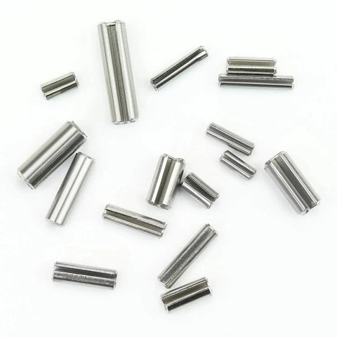 Assorted sizes of 200Pcs Slotted Spring Pin Assortment Kit M2 M2.5 M3 M4 304 Stainless Steel Anti Rust Durable Fastener Set