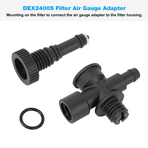 Air relief valve assembly for DEX2400S sand filter, four-piece black plastic with O-ring