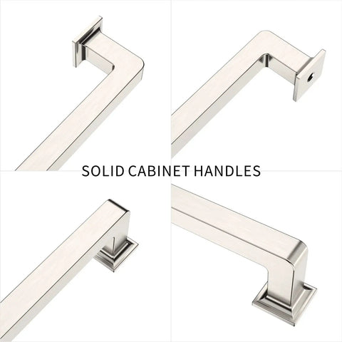 Brushed Nickel 7 Inch Cabinet Handles 10 Pack Modern Kitchen Cabinet Pulls For Drawers And Cupboards Durable Metal Hardware