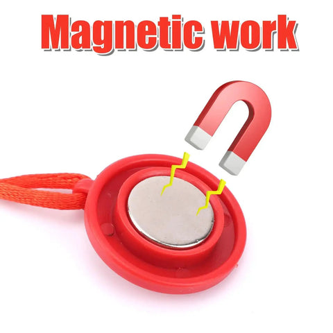 Universal Treadmill Safety Key Replacement With Emergency Stop Magnet, red PVC key with magnet shown in close-up