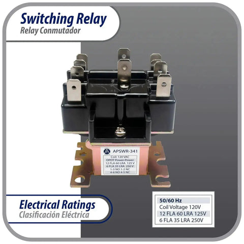 90 341 110 To 120V AC DPDT Plug N Play General Purpose Switching Relay For HVAC Fan Motor Control Replaces APSR 341