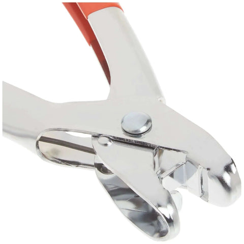 Close-up of Eleven Inch Snap Lock Punch For Vinyl And Aluminum Siding And Plastic Skirting With Red Vinyl Grip
