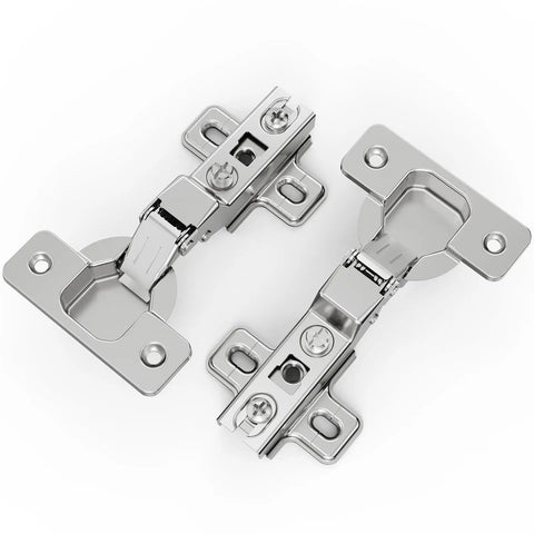 10 Pack Half Overlay Cabinet Hinges With Self Closing Slide On Frameless Concealed Euro Hinges 105 Degree Opening