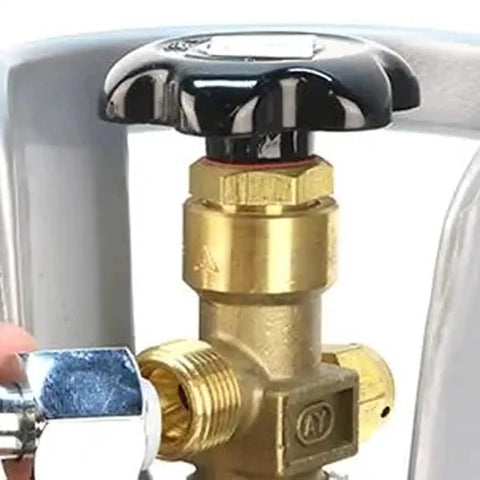 Close-up of Two Pack Brass Bushing Reducer Adapter One Half Inch NPT Male To One Quarter Inch NPT Female Pipe Fittings in use
