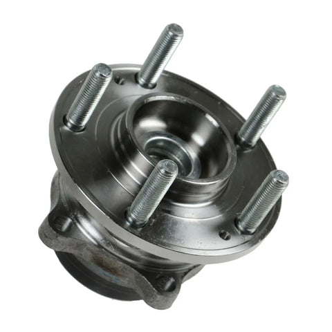 Beefy Rear Wheel Bearing And Hub Assembly For Hyundai Santa Fe 2007 Through 2020 FWD, with five studs, metal finish