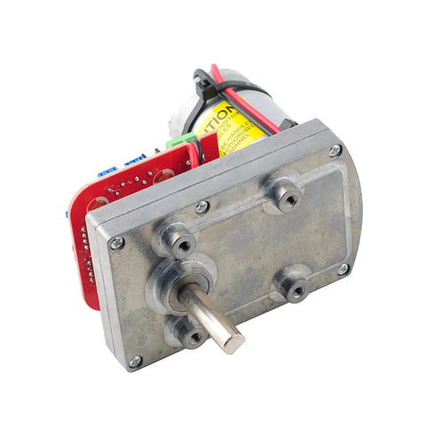 Front view of high-torque alloy-gear servo with magnetic encoder for RC cars and robots.