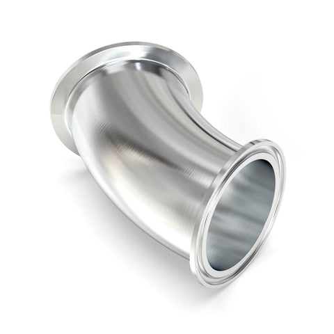 2-inch 304 stainless steel sanitary elbow with flanged tri-clamp ends