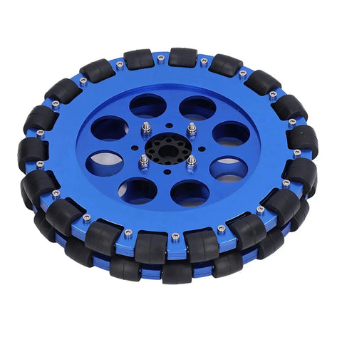 Omnidirectional Wheel Set for DIY Robots and Custom Rigs, 8 Inch Aluminum Alloy Hub Omni Wheels Deliver Stable, Low Vibration Rolling