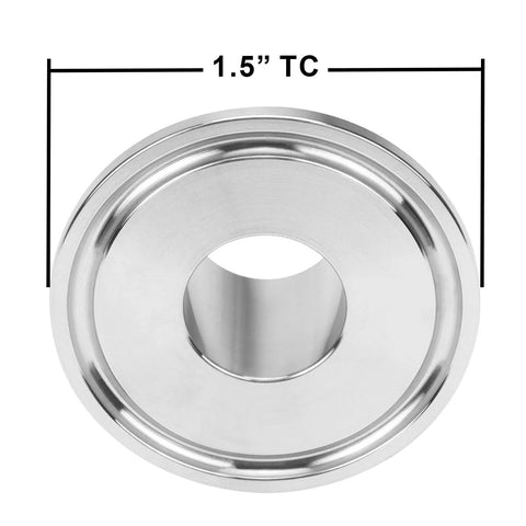 DERNORD sanitary 3/4 GHT to 1.5 TC pipe fitting, stainless steel