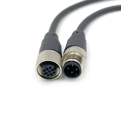 M12 4 Pin A Code Male To Female Connector Cable 1 Meter Waterproof IP67 Aviation Sensor Actuator