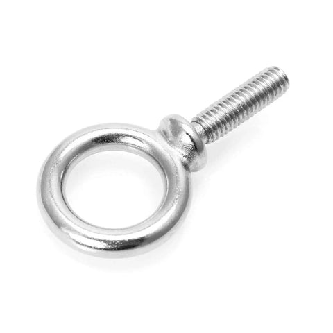 Marine Grade Eyebolts 316 Stainless Steel 3/8-16 UNC Shoulder Eyebolt, heavy-duty, corrosion-resistant, side view