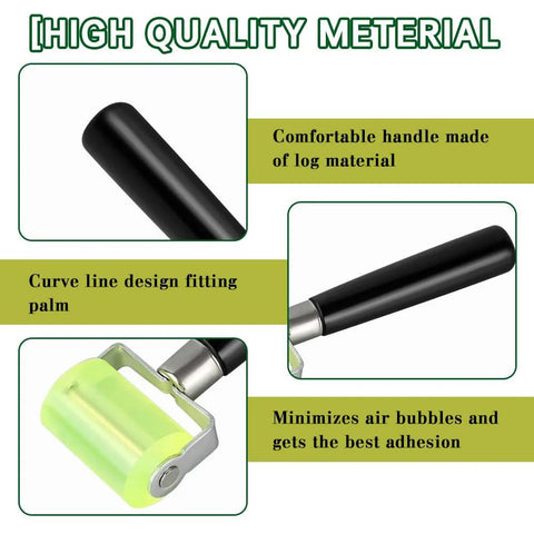 HAOBO auto car sound deadening seam roller with black handle and neon green roller for PU deadener application