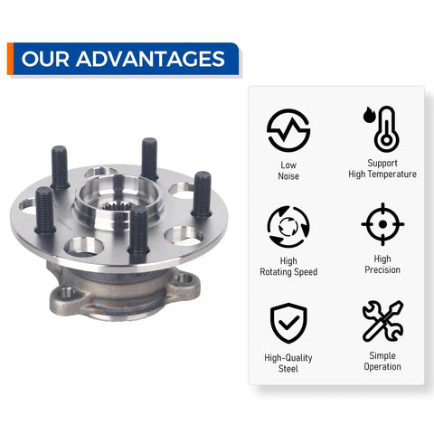 Rear Wheel Hub And Bearing Assembly 512666 For Toyota And Lexus SUVs And Sedans Fits 2021-2023 Lexus ES250, advantages displayed