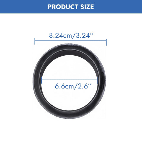 Automotive exhaust donut gasket, 2 pcs, graphite, 2.5 inch (65 mm); outer 3.24 in, inner 2.6 in.