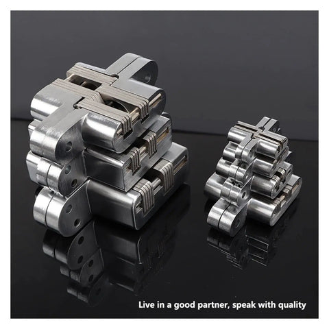 Invisible Door Hinge For Hidden Folding Doors And Wooden Doors 180 Degree Cross Mount Flat Dark Low Profile Concealed