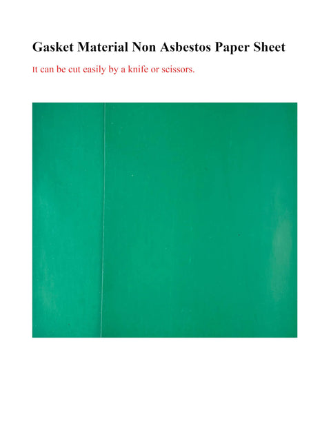 Gasket material non-asbestos paper sheet, 1.2mm, green; automotive and small-engine use