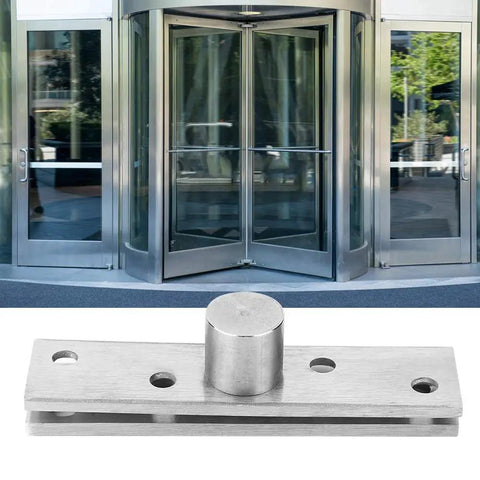 360 Degree Concealed Pivot Hinges Set Stainless Steel 3.9 Inch Center Shaft 2 Pack Hidden Door Pivot System front view