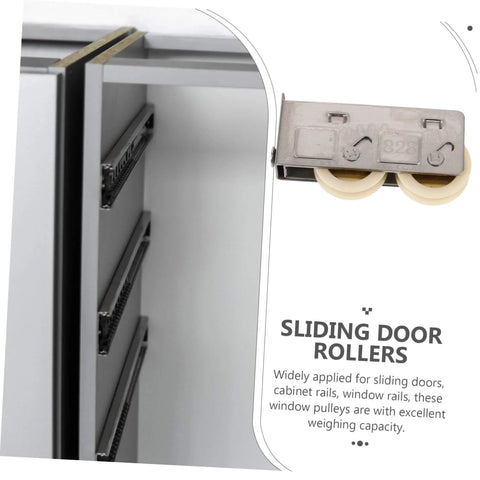 3 Piece Sliding Door Pulley Wheel Window Roller For Smooth Replacement For Sliding Gates And Doors With Durable Double Bearing Track Guide System