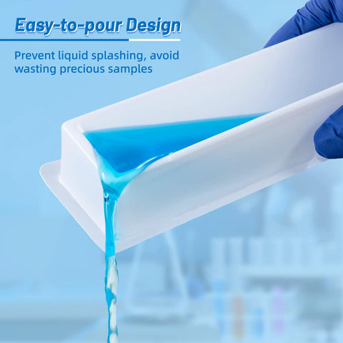 55ml reagent reservoir, white PS plastic, one-channel, pouring blue liquid