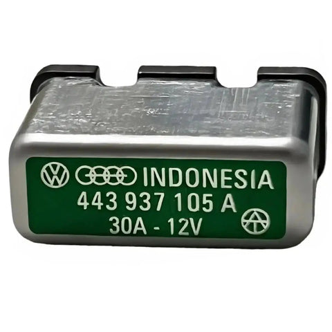 30A Thermal Fuse Relay-Style Plug-In Automotive Fuse Replacement For OE 443937105A 443-937-105-A shown with markings