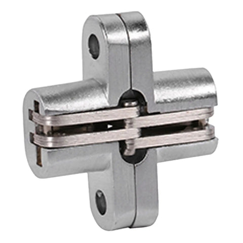 180 Degree Invisible Folding Door Hinges Hapivida, Zinc Alloy Cross Hidden Cabinet Hinges for 43.7mm to 94mm Sliding Doors
