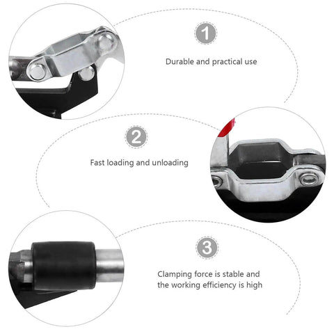 Close-up of Fast Fixture Push Pull Toggle Clamp with 42mm Stroke, showcasing durable and practical features for horizontal clamping.
