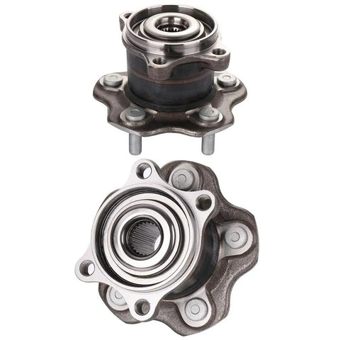 Pre Greased AWD Rear Wheel Bearing And Hub Assembly For 2008 2013 Nissan Rogue 5 Lug Non ABS 2 Pack Beefed Up Heavy Duty Replacement Hub