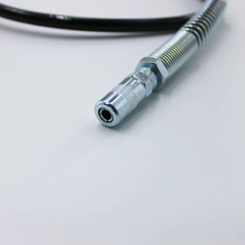 Metal braided grease gun hose replacement with quick-connect fitting for Milwaukee M18 fuel grease gun