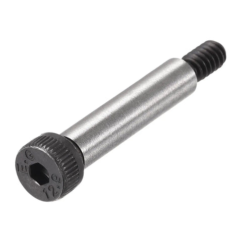 Heavy Duty Alloy Steel Hex Socket Shoulder Bolts Kit, One And A Quarter Inch Shoulder Length, One Quarter Inch Shoulder Diameter, Thread Size Ten Twenty Four, High Strength Wear Resistant Corrosion Resistant, Stripper Bolts For High Torque Tightening, 10, close-up view