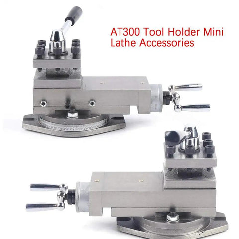 Pro Grade AT300 Mini Lathe Tool Rest Assembly With Quick Change Tool Post Holder Portable Lathe Setup for Metalworking