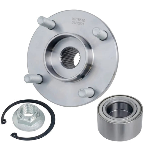 Front Wheel Bearing Hub Assembly For Ford Focus 2000 To 2011 Ready To Install With Four Bolts Four Lug And ABS Encoder Front Left Or Right