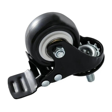 Heavy Duty Four Pack Swivel Stem Casters With 1.5 Inch Non Marking Polyurethane Wheels 330 Lbs Capacity Each 3/8 16 X 1 Stem