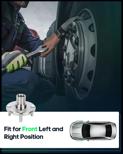 Beefed Up Front Wheel Hub Assembly Fits Toyota Corolla 1988 2002 Geo Prizm 1993 1997 Chevrolet Prizm 1998 2002 No ABS image