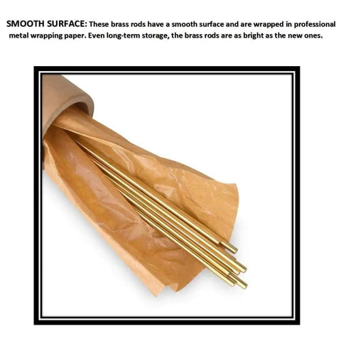 Two Pack 12 Inch Brass Rods 8 Mm Diameter Five Sixteenth Inch Lathe Bar Stock For Turning Knife Handles And DIY Crafts Pro Grade C27400 Corrosion Resistant High Strength Brass Rods Perfect For Hobbyists And Pros wrapped in paper