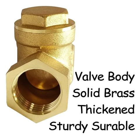 Brass 1/2 in swing check valve body with female threads