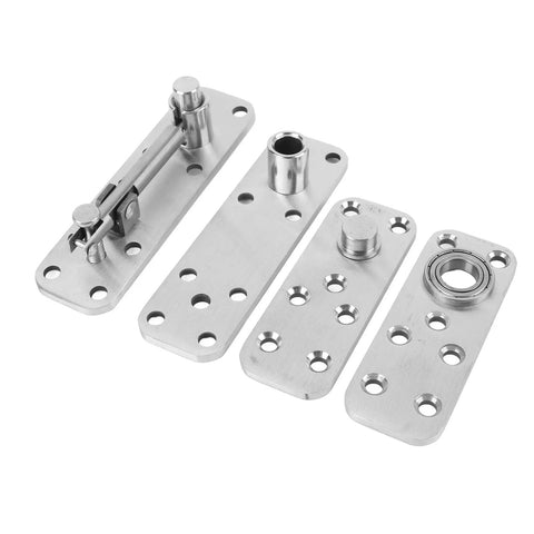 Hidden Stainless Steel Door Hinges For Wood Doors And Bookcases, Heavy Duty 360 Degree Pivot With Adjustable Extension shown