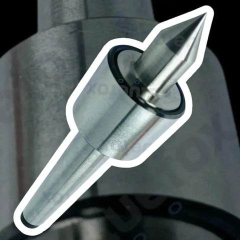 Mini Live Center Pro With Triple Bearing Precision For 1MT Mini Lathes, showing metal tip and tapered shank