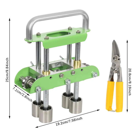 Versatile Sheet Metal Bender With Two-Station Edge Roller For Roofing, 0 To 90 Degree Bends, Pro Grade Tool, Green Finish