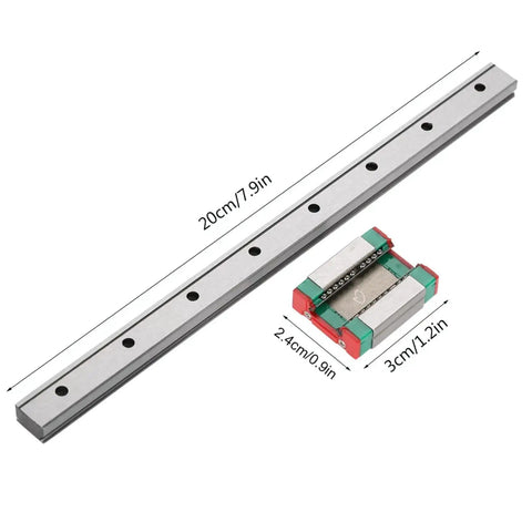 Small But Mighty Miniature Linear Rail Guide 12mm Wide With Slide Block 4 Point Contact For CNC, 3D Printer, And Automation Projects