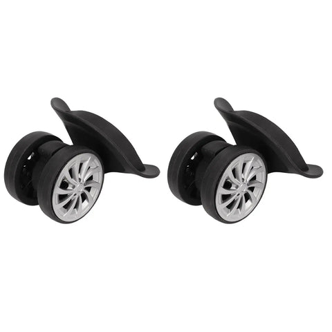 Durable Nylon Luggage Caster Wheels Replacement Pair, 360 Degree Swivel Suitcase Wheels for Travel shown side view
