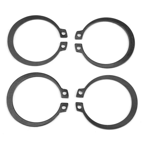 Four metal retaining rings from Circlip Set Kit 225 Pieces 18 Sizes Internal And External Snap Ring Retaining Rings All Purpose DIY